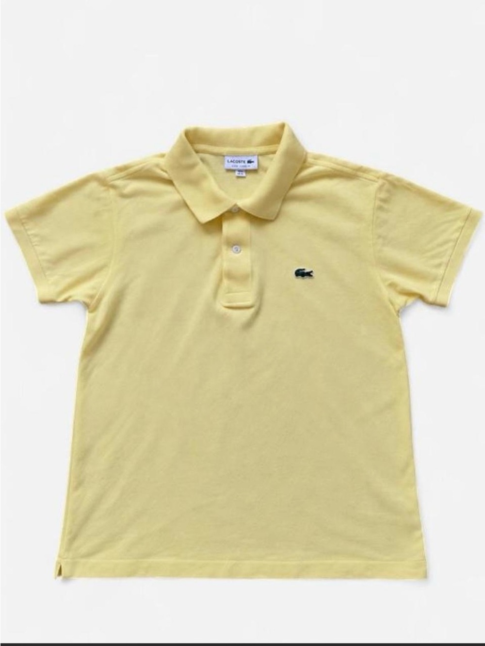 Lacoste L.12.12 Classic Fit Polo Shirt Men XL Fitted Yellow Short Sleeve Preppy